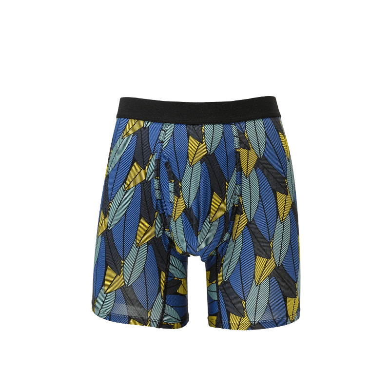 Briefs boxer imprimés pour hommes avec ouverture avant en forme de U