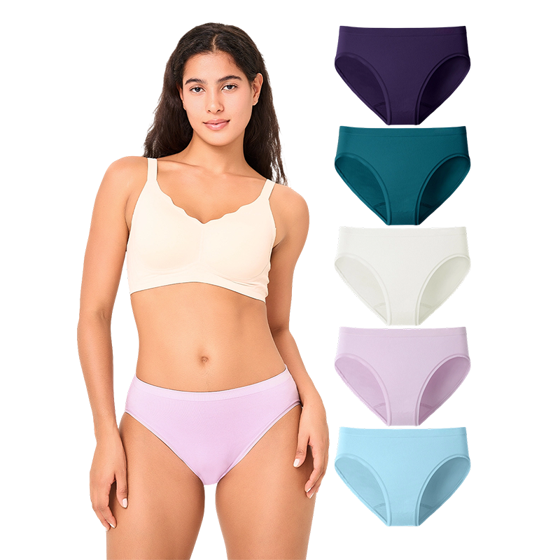 Slip taille haute sans couture pour femme