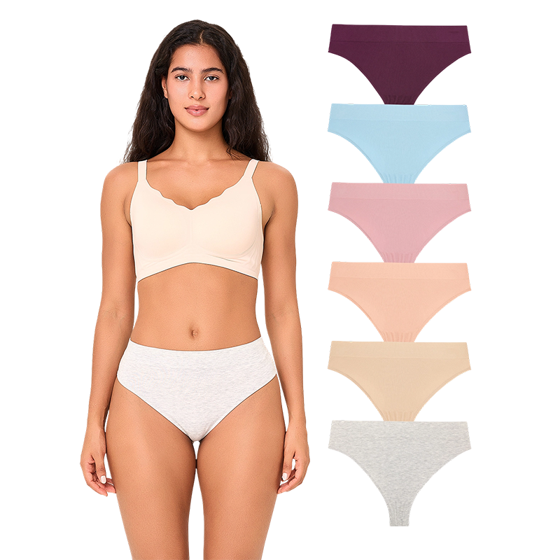 Strings taille haute sans couture pour femmes